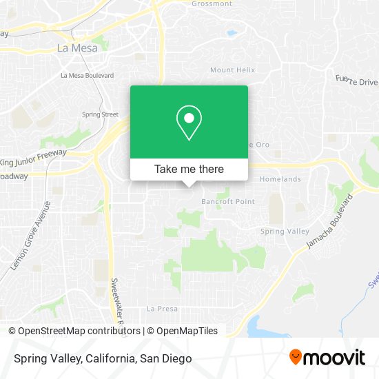 Mapa de Spring Valley, California