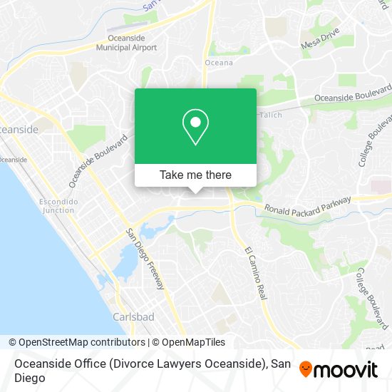 Mapa de Oceanside Office (Divorce Lawyers Oceanside)