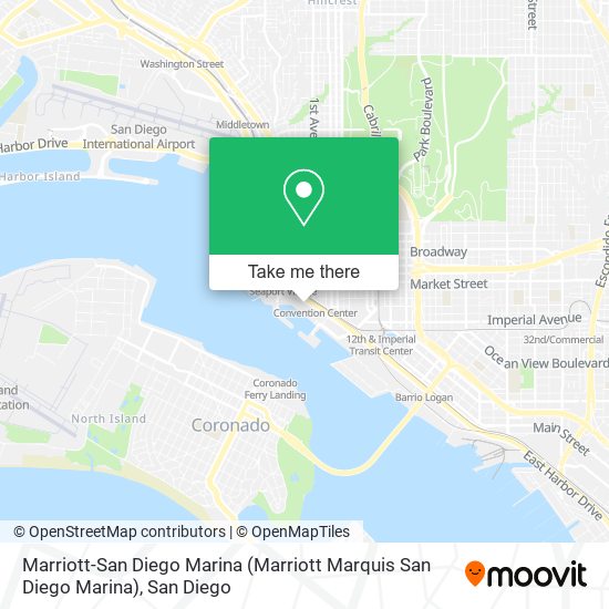 Mapa de Marriott-San Diego Marina