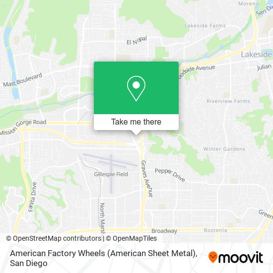 Mapa de American Factory Wheels (American Sheet Metal)