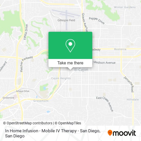 Mapa de In Home Infusion - Mobile IV Therapy - San Diego