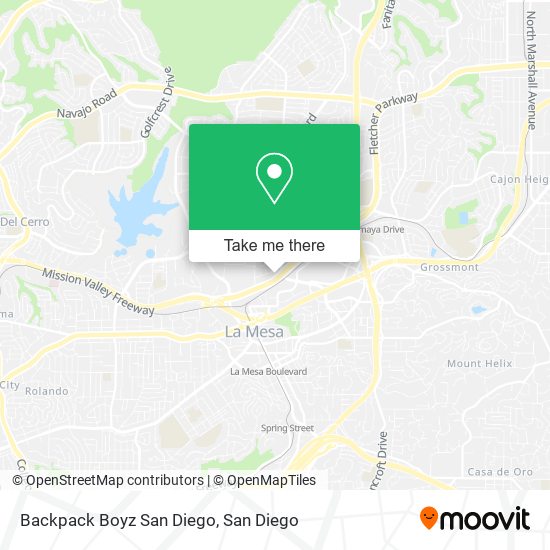 Mapa de Backpack Boyz San Diego