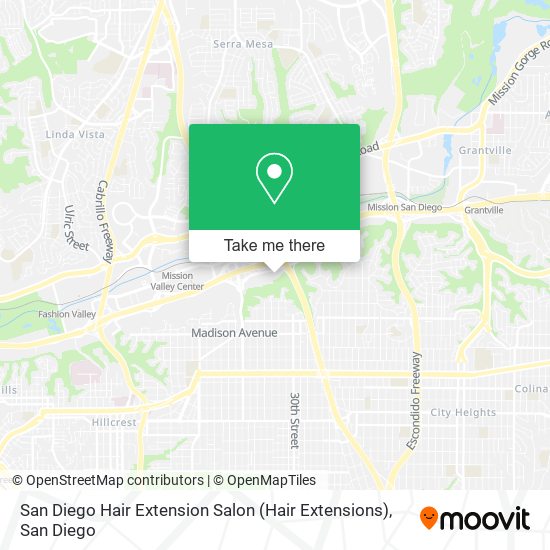 Mapa de San Diego Hair Extension Salon (Hair Extensions)