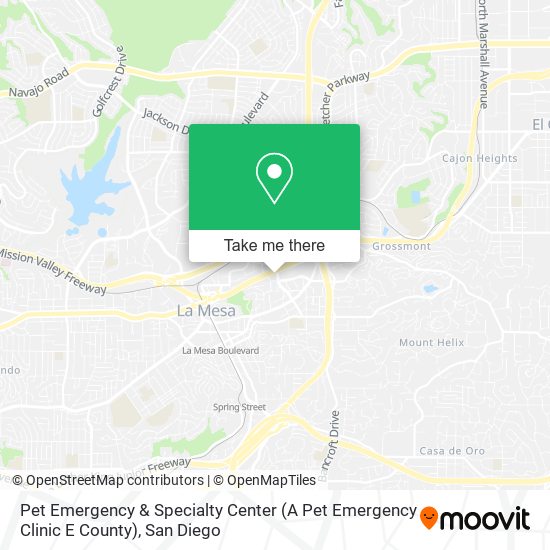 Mapa de Pet Emergency & Specialty Center (A Pet Emergency Clinic E County)