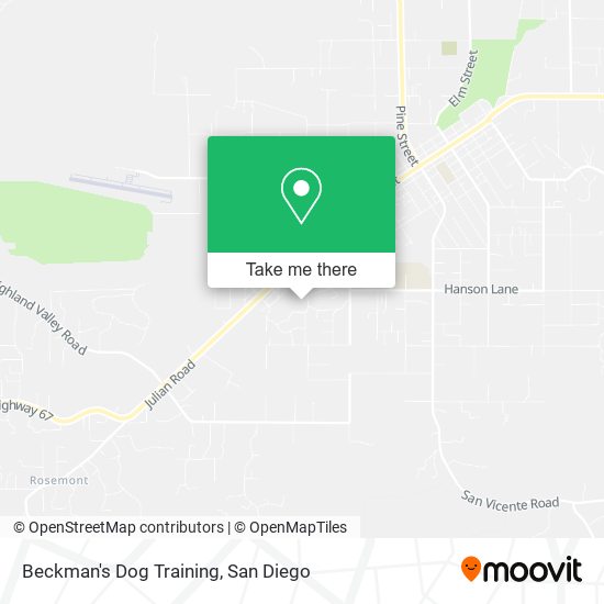 Mapa de Beckman's Dog Training