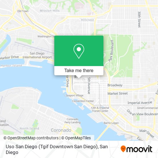 Mapa de Uso San Diego (Tgif Downtown San Diego)