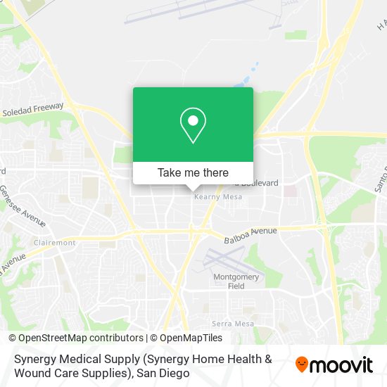 Mapa de Synergy Medical Supply (Synergy Home Health & Wound Care Supplies)