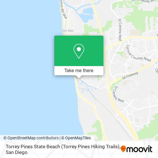 Mapa de Torrey Pines State Beach (Torrey Pines Hiking Trails)