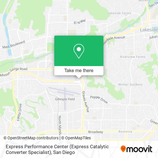 Mapa de Express Performance Center (Express Catalytic Converter Specialist)