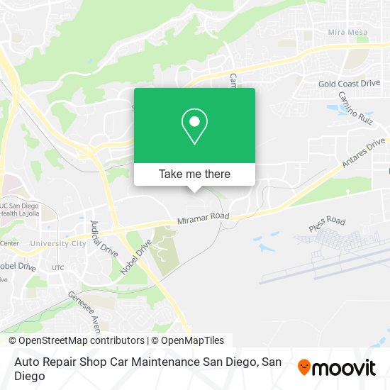 Auto Repair Shop Car Maintenance San Diego map
