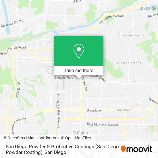 Mapa de San Diego Powder & Protective Coatings (San Diego Powder Coating)