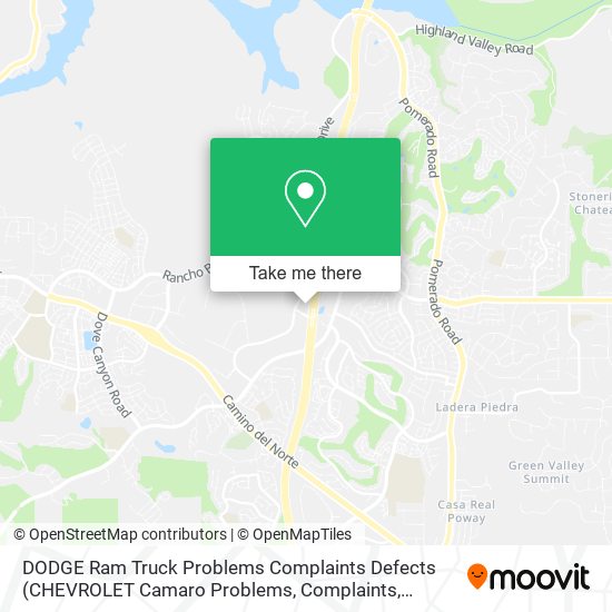 DODGE Ram Truck Problems Complaints Defects (CHEVROLET Camaro Problems, Complaints, Defects) map