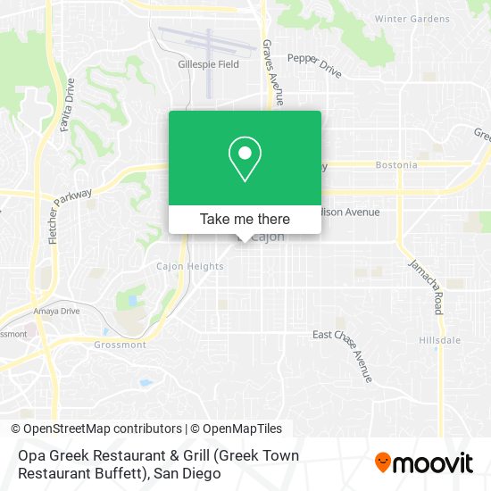 Mapa de Opa Greek Restaurant & Grill (Greek Town Restaurant Buffett)