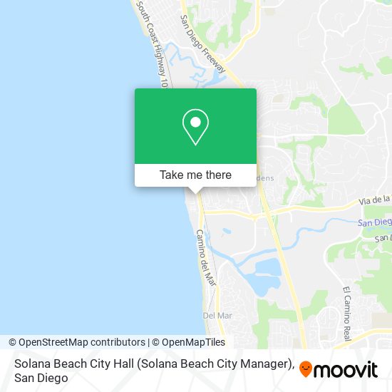 Solana Beach City Hall map