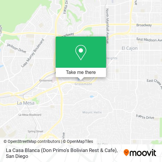 Mapa de La Casa Blanca (Don Primo's Bolivian Rest & Cafe)