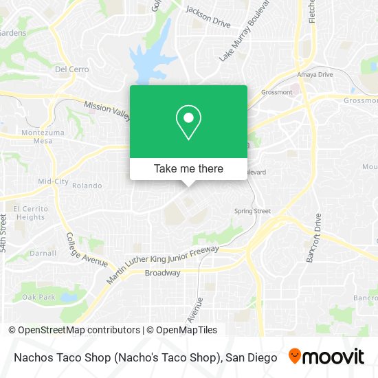 Mapa de Nachos Taco Shop (Nacho's Taco Shop)