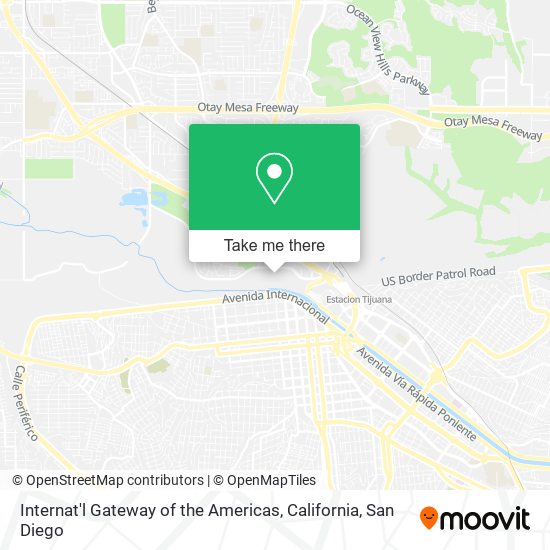 Internat'l Gateway of the Americas, California map