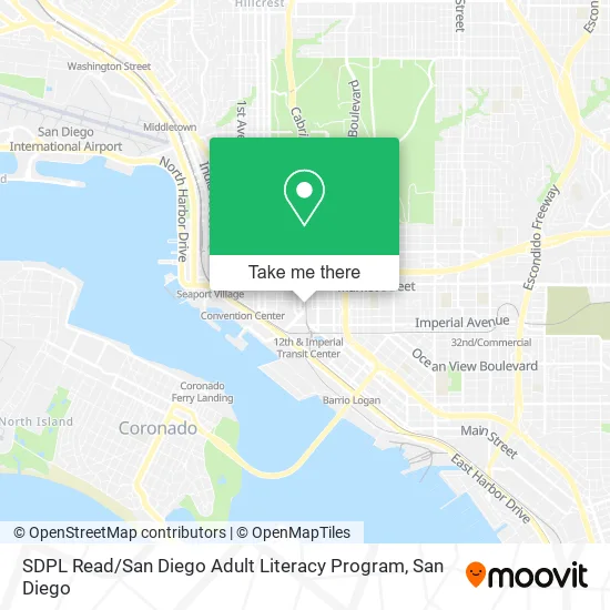 Mapa de SDPL Read / San Diego Adult Literacy Program