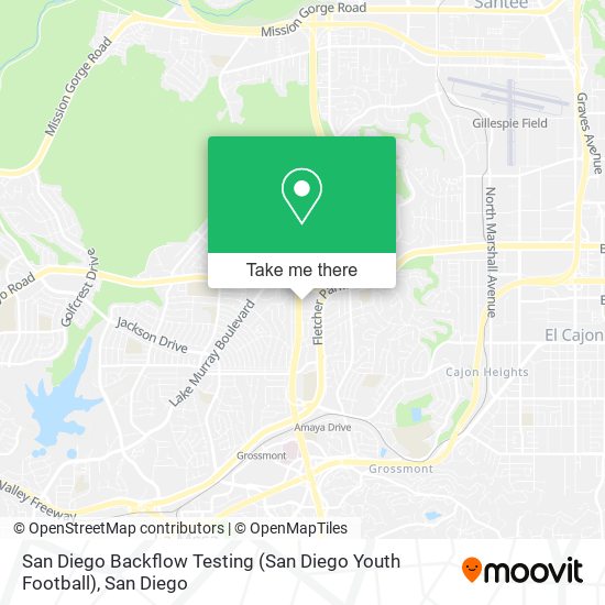 San Diego Backflow Testing (San Diego Youth Football) map