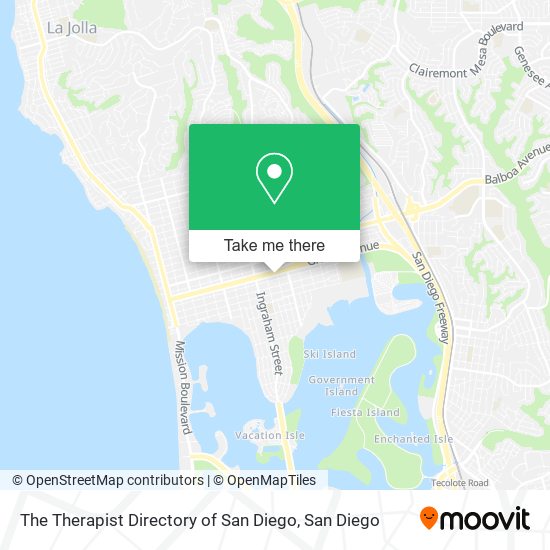 The Therapist Directory of San Diego map