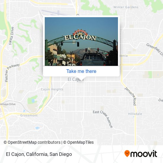 Mapa de El Cajon, California