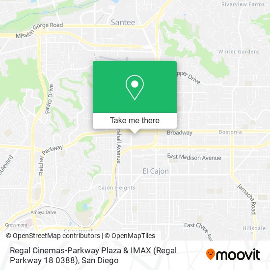 Mapa de Regal Cinemas-Parkway Plaza & IMAX (Regal Parkway 18 0388)