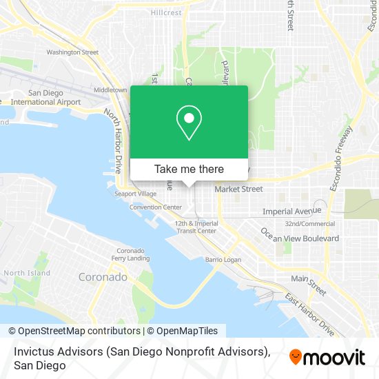 Mapa de Invictus Advisors (San Diego Nonprofit Advisors)