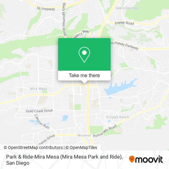 Mapa de Park & Ride-Mira Mesa