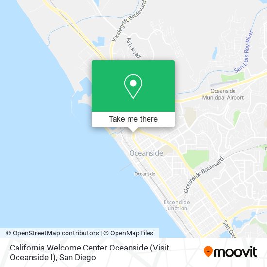 Mapa de California Welcome Center Oceanside (Visit Oceanside I)