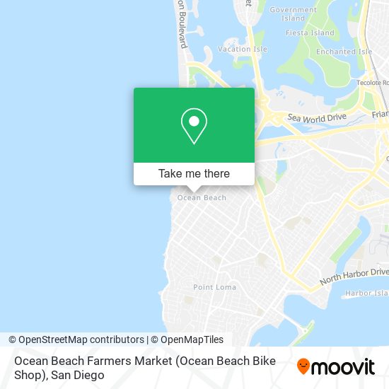 Mapa de Ocean Beach Farmers Market (Ocean Beach Bike Shop)