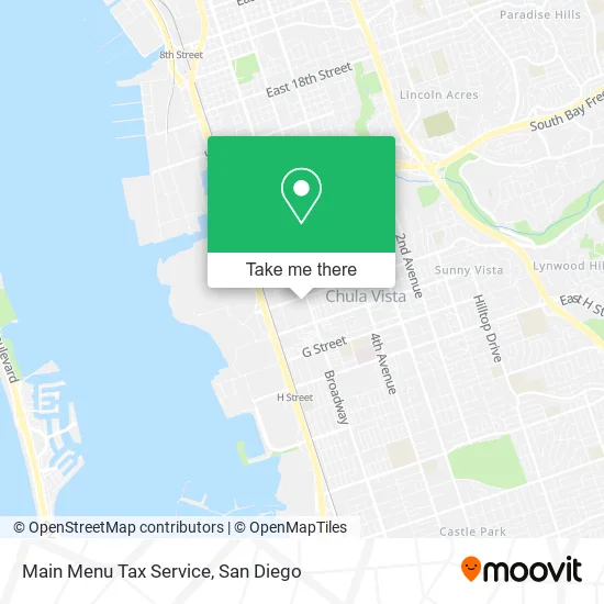 Mapa de Main Menu Tax Service