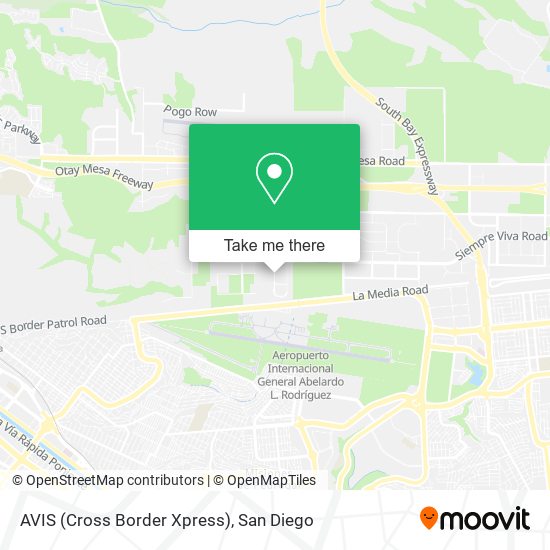 AVIS (Cross Border Xpress) map