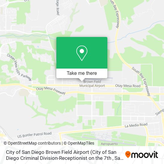 Mapa de City of San Diego Brown Field Airport