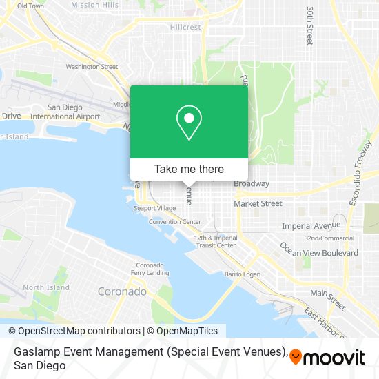Mapa de Gaslamp Event Management (Special Event Venues)