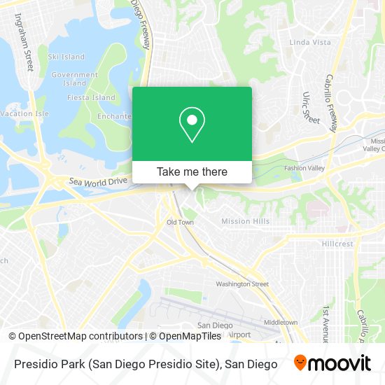 Mapa de Presidio Park (San Diego Presidio Site)