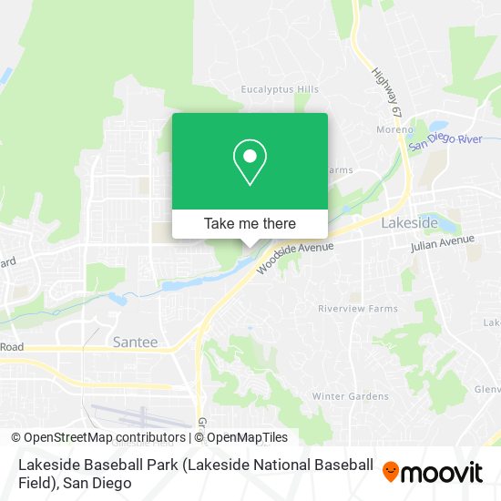 Mapa de Lakeside Baseball Park (Lakeside National Baseball Field)