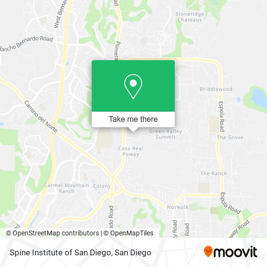 Spine Institute of San Diego map