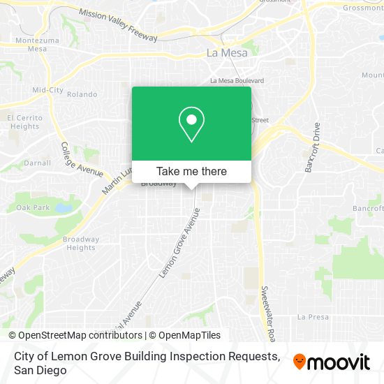City of Lemon Grove Building Inspection Requests map