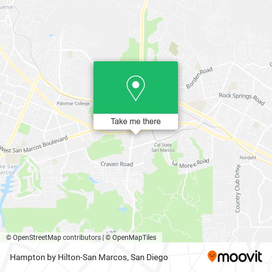 Mapa de Hampton by Hilton-San Marcos