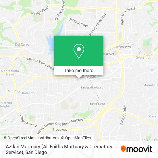 Mapa de Aztlan Mortuary (All Faiths Mortuary & Crematory Service)