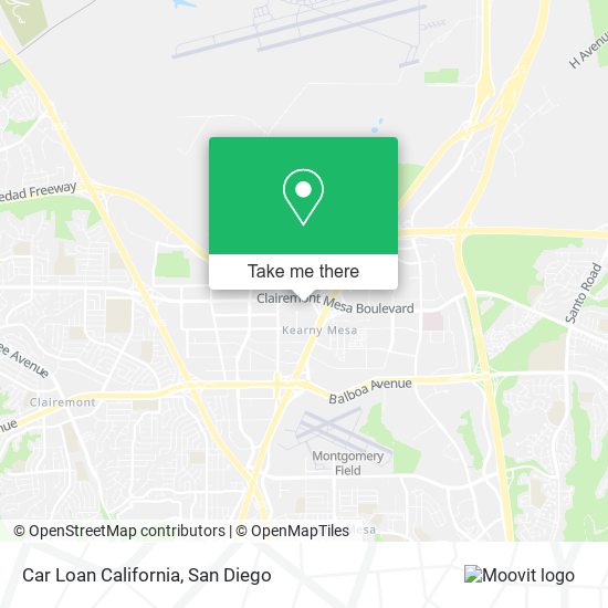 Car Loan California map