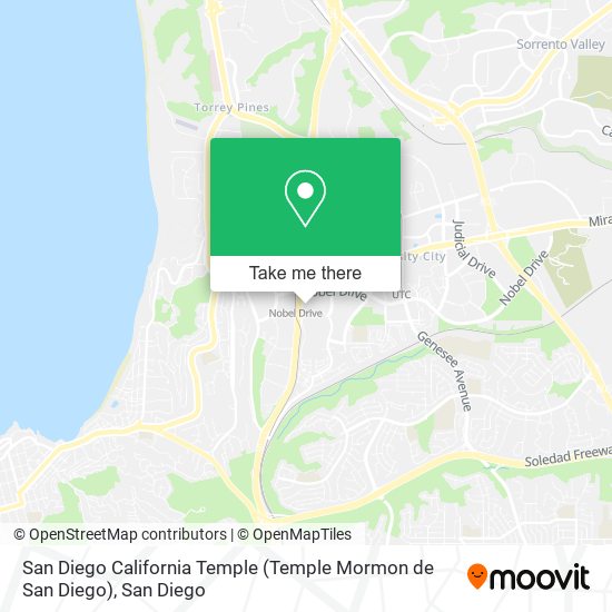 Mapa de San Diego California Temple (Temple Mormon de San Diego)