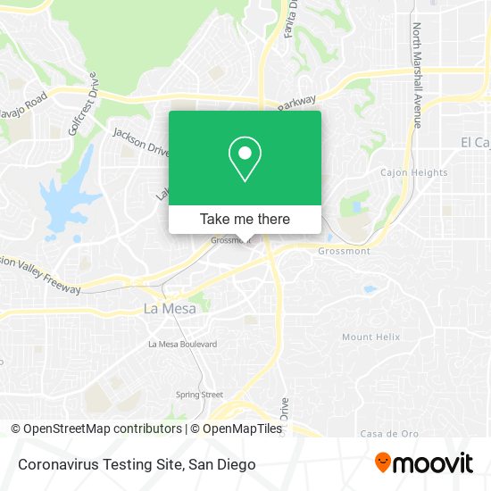 Coronavirus Testing Site map