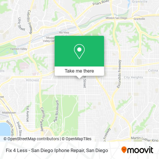 Fix 4 Less - San Diego Iphone Repair map