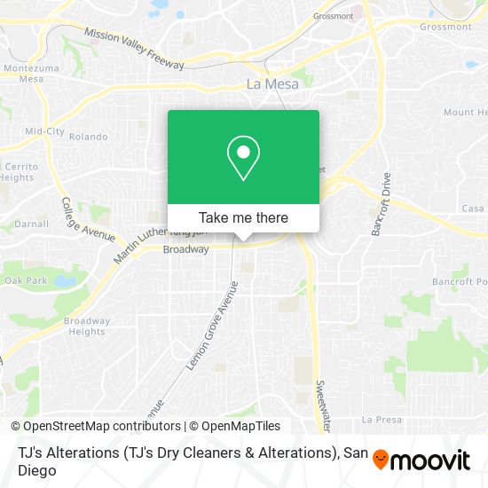 Mapa de TJ's Alterations (TJ's Dry Cleaners & Alterations)