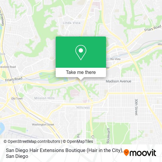 Mapa de San Diego Hair Extensions Boutique (Hair in the City)