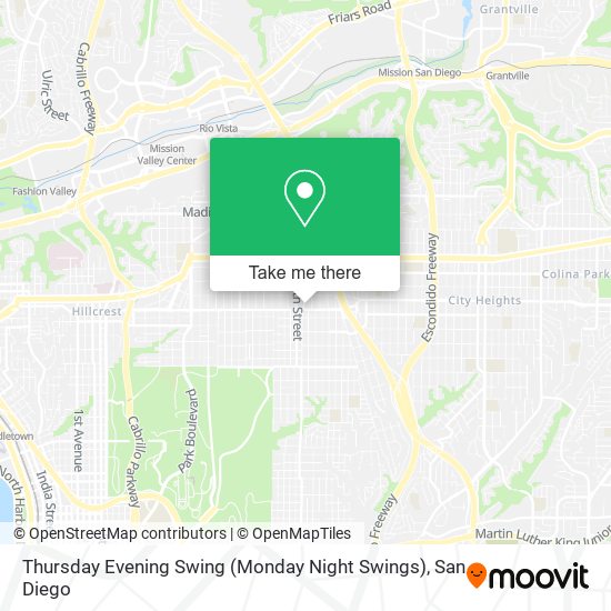 Thursday Evening Swing (Monday Night Swings) map