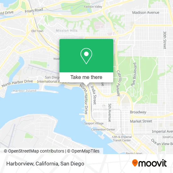 Harborview, California map