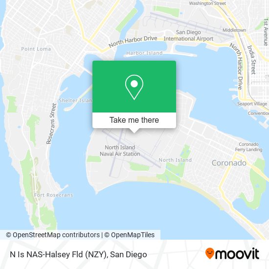 N Is NAS-Halsey Fld (NZY) map
