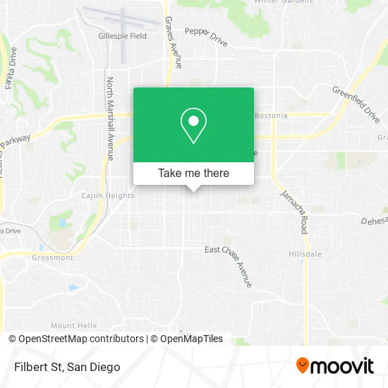 Filbert St map